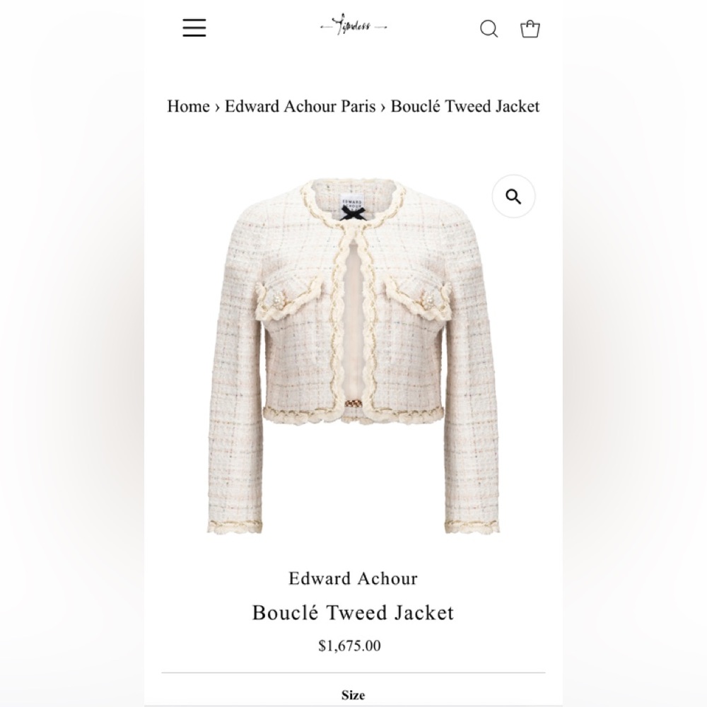 Edward Achour Paris Bouclé Tweed Jacket